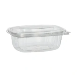 PAPSTAR Feinkost- und Salatschalen mit Klappdeckeln, PLA "pure" 500 ml 6,4 cm x 16,1 cm x 13,2 cm glasklar