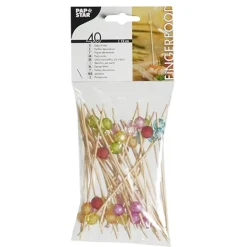 PAPSTAR Fingerfood - Picker 12 cm farbig sortiert "Pearl", 15 x 40 Stück