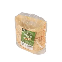 PAPSTAR Fingerfood - Schalen, Holz "pure" 14 cm x 8,2 cm "Schiffchen"