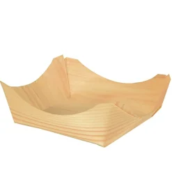 PAPSTAR Fingerfood - Schalen, Holz "pure" eckig 3,5 cm x 10 cm x 10 cm