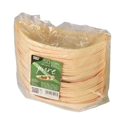 PAPSTAR Fingerfood - Schalen, Holz "pure" 19 cm x 10 cm "Schiffchen"