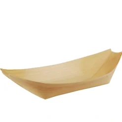 PAPSTAR Fingerfood - Schalen, Holz "pure" 25 cm x 10 cm "Schiffchen"