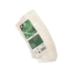 PAPSTAR Fingerfood - Schalen Zuckerrohr "pure" 15 ml 1,5 cm x 9,5 cm x 6,3 cm weiß "Hexagon", 10 x 50 Stück