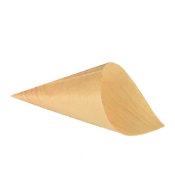 PAPSTAR Fingerfood - Spitztüten, Holz "pure" Ø 8 cm, 15,5 cm