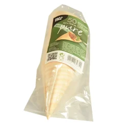 PAPSTAR Fingerfood - Spitztüten, Holz "pure" Ø 6,5 cm, 12,5 cm