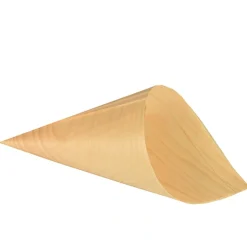 PAPSTAR Fingerfood - Spitztüten, Holz "pure" Ø 12,5 cm, 24 cm