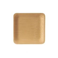 PAPSTAR Fingerfood - Teller, Bambus "pure" eckig 1,5 cm x 8,5 cm x 8,5 cm