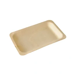 PAPSTAR Fingerfood - Teller, Holz "pure" eckig 19,5 cm x 14 cm