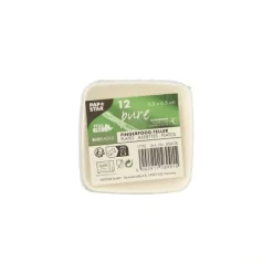 PAPSTAR Fingerfood - Teller, Zuckerrohr "pure" eckig 1,2 cm x 6,5 cm x 6,5 cm weiß, 15 x 12 Stück