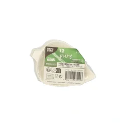 PAPSTAR Fingerfood - Teller, Zuckerrohr "pure" 1,2 cm x 6 cm x 8 cm weiß "Leaf", 15 x 12 Stück