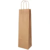 PAPSTAR Flaschentragetasche, Papier 40 cm x 12 cm x 9,5 cm braun mit gedrehtem Tragegriff, 16 x 25 Stück