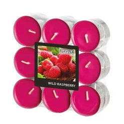 PAPSTAR "Flavour by GALA" Duftlichte Ø 37,5 mm, 16,6 mm weinrot - Wild Raspberry