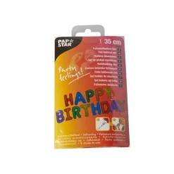 PAPSTAR Folienluftballon-Set farbig sortiert "Happy Birthday"