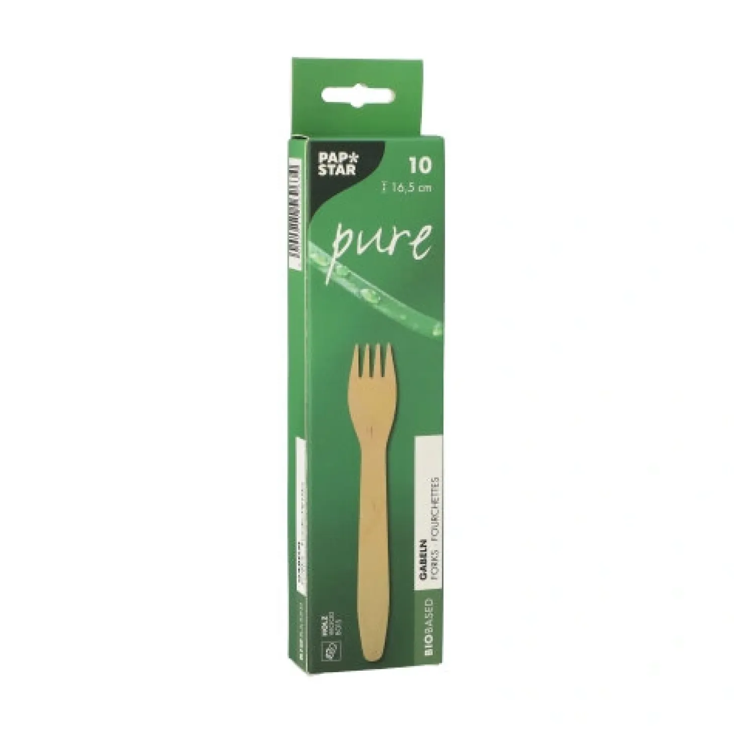 PAPSTAR Gabeln, Holz "pure" 16 cm