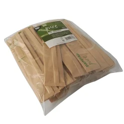 PAPSTAR Gabeln, Holz "pure" 15,5 cm einzeln verpackt in Papierbeutel