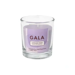 PAPSTAR "GALA" Duftkerze im Glas Ø 70 mm, 77 mm violett - Lavender Fields "Mini Nutella", 6 x 1 Stück