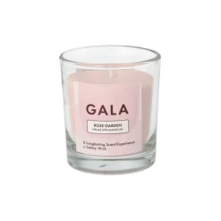 PAPSTAR "GALA" Duftkerze im Glas Ø 70 mm, 77 mm rose - Rose Garden "Mini Nutella", 6 x 1 Stück