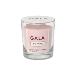 PAPSTAR "GALA" Duftkerze im Glas Ø 70 mm, 77 mm rose - Rose Garden "Mini Nutella", 6 x 1 Stück