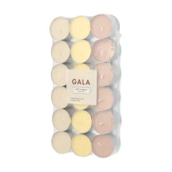 PAPSTAR "GALA" Duftlichte Ø 3,8 cm, 1,7 cm creme - Soft Vanilla "Ton in Ton", 8 x 36 Stück