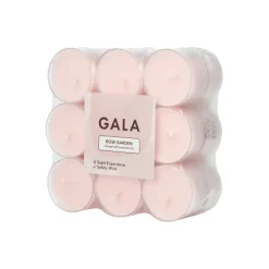 PAPSTAR "GALA" Duftlichte Ø 38 mm, 24 mm rose - Rose Garden in Polycarbonathülle, 6 x 18 Stück