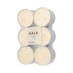 PAPSTAR "GALA" Maxi Duftlichte Ø 58 mm, 24 mm creme - Soft Vanilla, 12 x 12 Stück