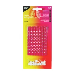 PAPSTAR Geburtstagskerzen 10 cm farbig sortiert mit Halter