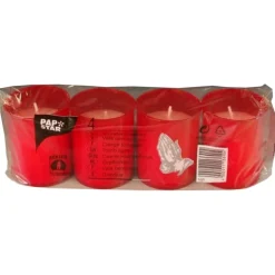PAPSTAR Grablichte "Stundenbrenner" Ø 5 cm, 6,5 cm rote Hülle