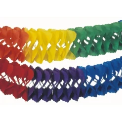 PAPSTAR Großraumgirlande, Papier Ø 25 cm, 10 m "Rainbow" schwer entflammbar