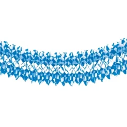 PAPSTAR Großraumgirlande, Papier Ø 25 cm, 10 m "Bayrisch Blau" schwer entflammbar