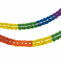 PAPSTAR Großraumgirlande, Papier Ø 16 cm, 10 m "Rainbow" schwer entflammbar