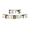 PAPSTAR Grußkette 1,85 m x 13,8 cm "Let's Celebrate", 12 x 1 Stück