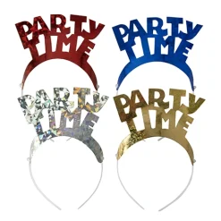 PAPSTAR Haarreifen farbig sortiert "Party Time" "Metallic"