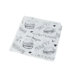 PAPSTAR Hamburger-Tüten 13 cm x 13 cm weiß