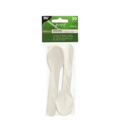 PAPSTAR Kaffeelöffel, Papier "pure" 13 cm weiß, 20 x 20 Stück
