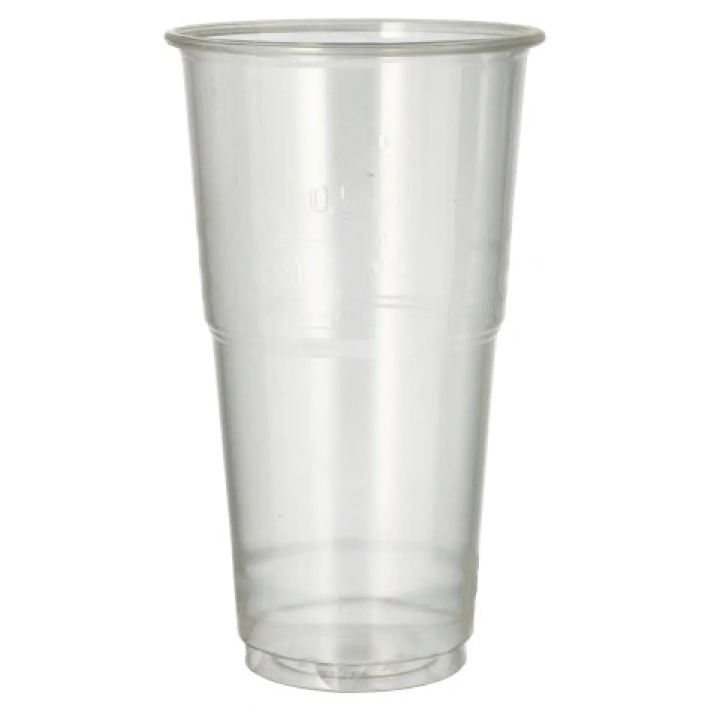 PAPSTAR Kaltgetränkebecher, PLA "pure" 0,5 l Ø 9,5 cm, 16,2 cm glasklar mit Schaumrand, 16 x 60 Stück