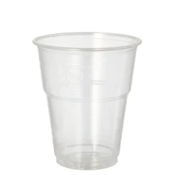 PAPSTAR Kaltgetränkebecher, PLA "pure" 0,3 l Ø 9,5 cm, 11 cm glasklar mit Schaumrand, 8 x 10 Stück