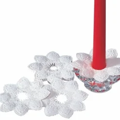 PAPSTAR Kerzen-Manschetten rund Ø 10 cm weiß