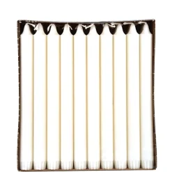 PAPSTAR Kronkerzen Ø 2,2 cm, 24 cm weiß aus 100 % Stearin