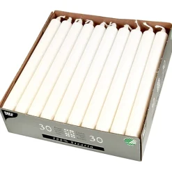 PAPSTAR Kronkerzen Ø 2,2 cm, 24 cm weiß aus 100 % Stearin