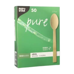 PAPSTAR Löffel, Bambus "pure" 17 cm