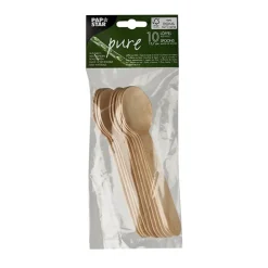 PAPSTAR Löffel, Holz "pure" 15,7 cm, 15 x 10 Stück