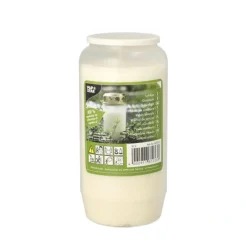 PAPSTAR Öl-Licht T6, 100 % Pflanzenfett Ø 7 cm, 14 cm weiß transparente Hülle
