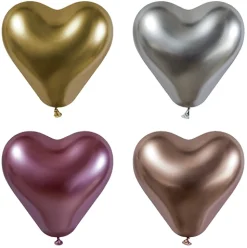 PAPSTAR Luftballons Ø 28 cm farbig sortiert "Glossy Heart" large