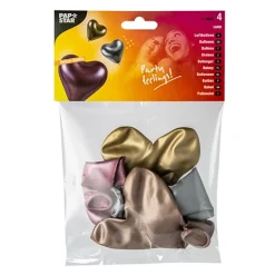 PAPSTAR Luftballons Ø 28 cm farbig sortiert "Glossy Heart" large