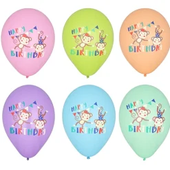 PAPSTAR Luftballons Ø 29 cm farbig sortiert "Monkey Birthday"