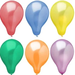 PAPSTAR Luftballons Ø 25 cm farbig sortiert "Metallic", 15 x 6 Stück
