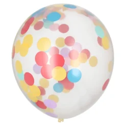 PAPSTAR Luftballons Ø 29 cm mit buntem Konfetti, 12 x 6 Stück