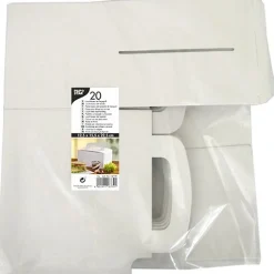 PAPSTAR Lunch-Boxen, Pappe "pure" eckig 12,5 cm x 15,5 cm x 22,5 cm weiß mit Tragegriff