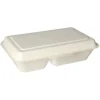 PAPSTAR Menüboxen, Zuckerrohr "pure" 2-geteilt 6,5 cm x 24 cm x 15,5 cm