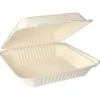 PAPSTAR Menüboxen, Zuckerrohr "pure" ungeteilt 8 cm x 25,5 cm x 25,5 cm weiß